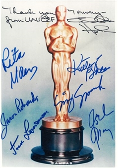 Oscar winners Signed 8x10 Photo (7 signatures) Including  Jack Lemmon